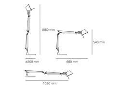 Artemide Tolomeo Mini Tischlampe, Aluminium -Dekoration Verkauf artemide scandinavia tolomeo mini tischlampe 1