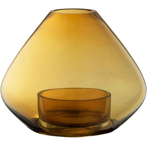 AYTM Uno Kerzenständer / Vase Amber Ø14,5 Cm -Dekoration Verkauf aytm uno lantern vase amber 2