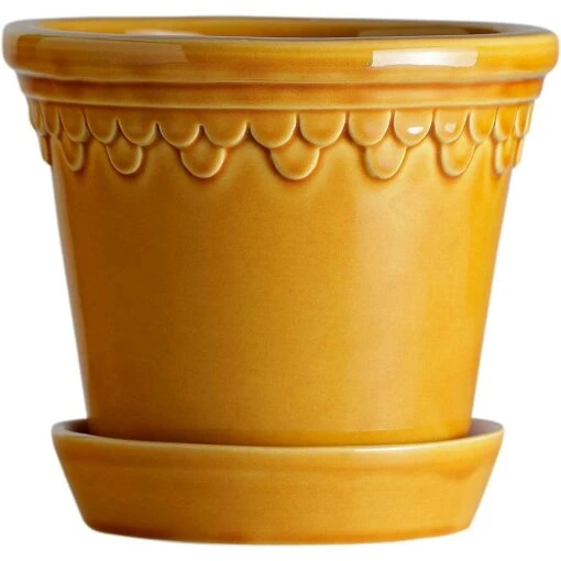 Bergs Potter Copenhagen Topf Mit Unterteller Gelb, Ø21 Cm -Dekoration Verkauf bergs potter copenhagen pot yellow 7