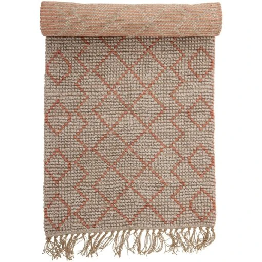 Bloomingville Abriella Teppich Jute 200x70 Cm, Natur / Orange -Dekoration Verkauf bloomingville abriella rug nature jute 0