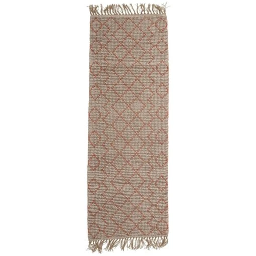 Bloomingville Abriella Teppich Jute 200x70 Cm, Natur / Orange -Dekoration Verkauf bloomingville abriella rug nature jute 1