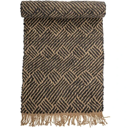 Bloomingville Aby Teppich Jute 200x70 Cm, Schwarz / Natur -Dekoration Verkauf bloomingville aby rug black jute 0