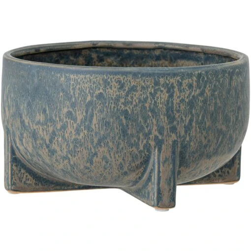 Bloomingville Beryl Topf Ø19,5 Cm Steingut, Blau -Dekoration Verkauf bloomingville beryl flowerpot blue stoneware 0