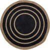 Bloomingville Lune Teppich Jute 120 Cm, Schwarz -Dekoration Verkauf bloomingville lune rug nature seagrass 4