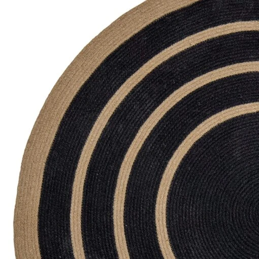 Bloomingville Lune Teppich Jute 120 Cm, Schwarz -Dekoration Verkauf bloomingville lune rug nature seagrass 5