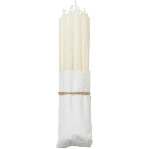 Broste Copenhagen Kerze 19,4 Cm 8-er Set, Antique White -Dekoration Verkauf broste copenhagen candle 12xh194cm pure wht w jute string s 8 3