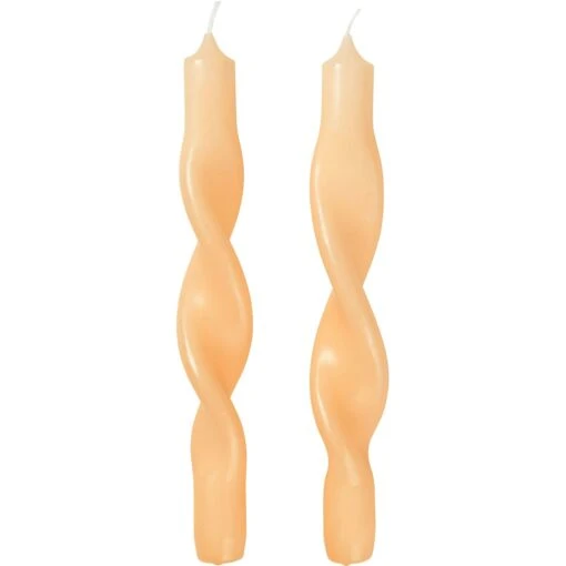 Broste Copenhagen Twist Kerze 23 Cm 2-er Set, Golden Fleece Yellow -Dekoration Verkauf broste copenhagen twisted candles twist pure wht 24x23 bt9 s 2 10