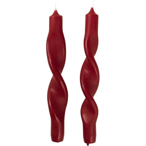 Broste Copenhagen Twist Kerze 23 Cm 2-er Set, Truely Red -Dekoration Verkauf broste copenhagen twisted candles twist pure wht 24x23 bt9 s 2 2