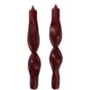 Broste Copenhagen Twist Kerze 23 Cm 2-er Set, Burgundy -Dekoration Verkauf broste copenhagen twisted candles twist pure wht 24x23 bt9 s 2 3