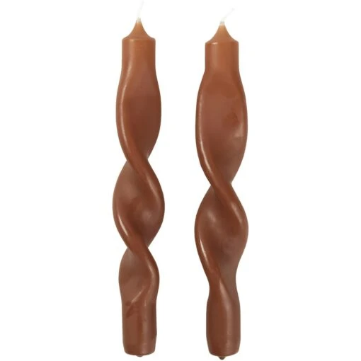 Broste Copenhagen Twist Kerze 23 Cm 2-er Set, Terracotta -Dekoration Verkauf broste copenhagen twisted candles twist pure wht 24x23 bt9 s 2 7