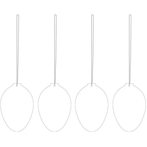 Egg Osterdeko Edelstahl 4-er Set, Weiß -Dekoration Verkauf cooee design egg easter decoration stainless steel 4 pack 4