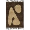 Ferm LIVING Abstract Wollteppich 80x120 Cm, Braun / Off-white -Dekoration Verkauf ferm living abstract rug brown off white 2