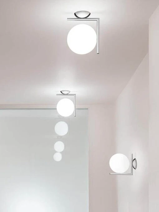 Flos IC Lights C/W2 Decken/Wandleuchte, Chrom -Dekoration Verkauf flos ic lights c w2 decken wandleuchte chrom 6