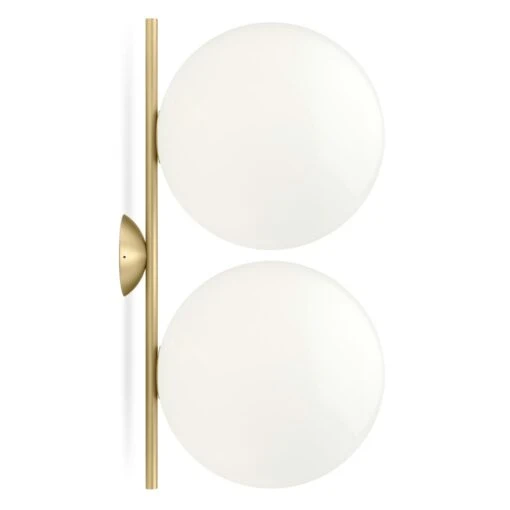 Flos Ic Lights C/W2 Double Wandlampe, Brass -Dekoration Verkauf flos ic lights c w2 double wandleuchte 3