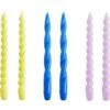 Hay Mix Kerzen 6-er Set Lang, Lemonade / Sky Blue / Liliac -Dekoration Verkauf hay mix kerzen 6 er set lang 6