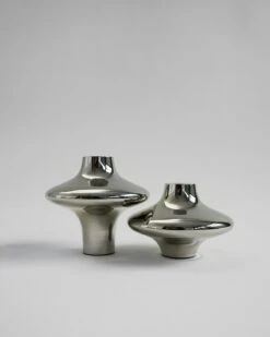 Doublet Kerzenhalter 6,5 Cm, Silber -Dekoration Verkauf hein studio doublet candleholders small silver 3