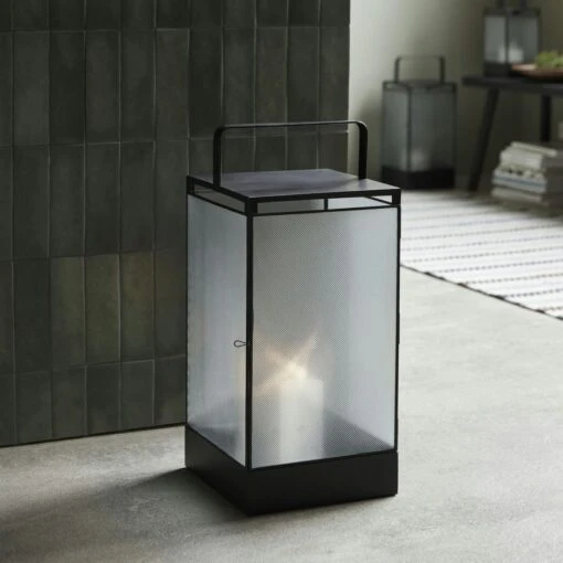 House Doctor Blaze Laterne Black Antique 27x50 Cm -Dekoration Verkauf house doctor lantern blaze black antique 11