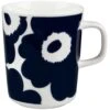 Marimekko Oiva/Unikko Tasse 25 Cl, Dunkelblau/Weiß -Dekoration Verkauf marimekko unikko mug 25 dl 0