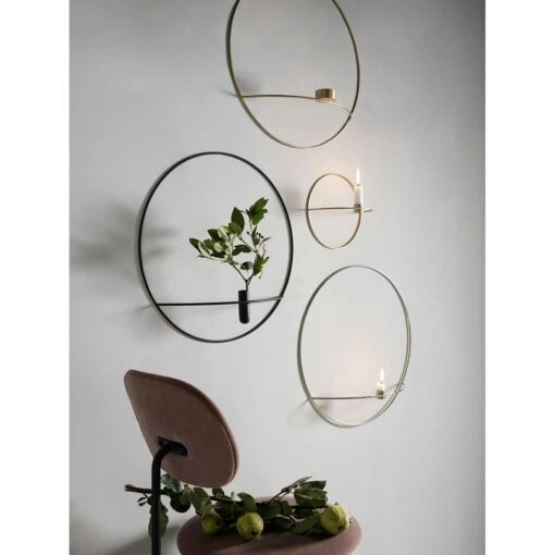 Menu Pov Circle Wall Candle Holder Tea Light L, Brass -Dekoration Verkauf menu pov circle wall candle holder tea light l 1