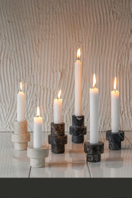 Mette Ditmer Marble Kerzenhalter Klein, Braun -Dekoration Verkauf mette ditmer marble candleholder small 55xh5 cm sand 12