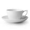 Royal Copenhagen White Fluted Teetasse Mit Untertasse 28 Cl -Dekoration Verkauf royal copenhagen white fluted teetasse mit untertasse 28 cl 0