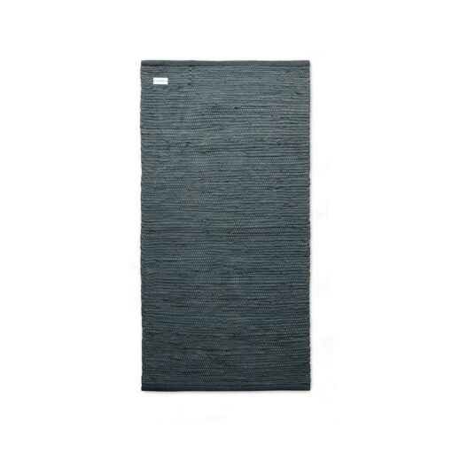 Cotton Teppich Steel Grey, 75x200 Cm -Dekoration Verkauf rug solid baumwollmatte stahlgrau 4