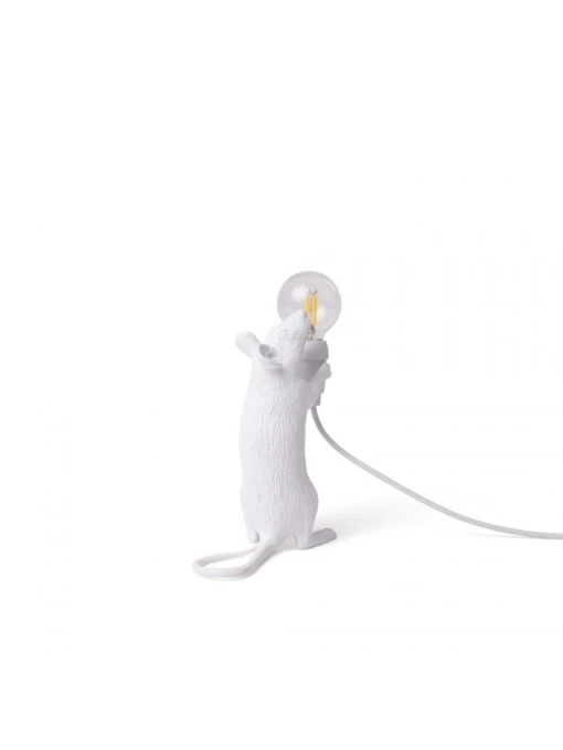 Seletti Mouse Lamp Mac Tischlampe, Weiß -Dekoration Verkauf seletti mouse lamp step table lamp white 1