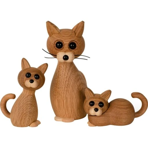 Spring Copenhagen Faith Cat Holzfigur 9.5 Cm -Dekoration Verkauf spring copenhagen faith katt dekoration 95 cm ek lonn 4