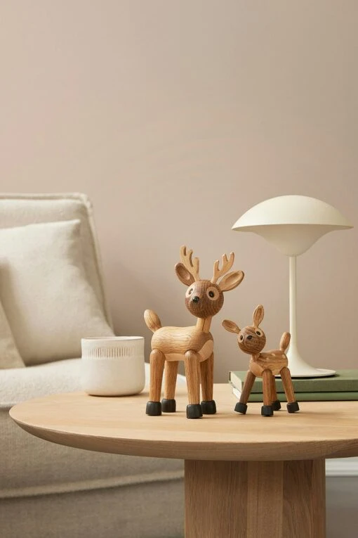 Spring Copenhagen Spot Deer Baby Holzfigur 12,7 Cm -Dekoration Verkauf spring copenhagen spot ren baby tradekoration 127 cm ek lonn 3