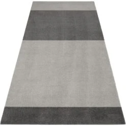 Stripes Teppich Steel Grey / Hellgrau, 90x200 Cm -Dekoration Verkauf tica copenhagen floormat polyamide 120x67cm steelgrey light grey 17